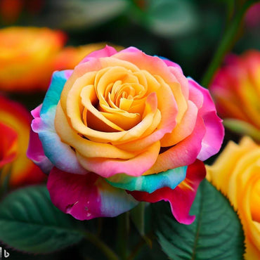 Rainbow Rose Colorful Garden Flower Seeds