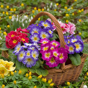 Heirloom Multi-Colored Primula Malacoides Flower Seeds – Non-GMO Vibrant Garden Blooms for Planting