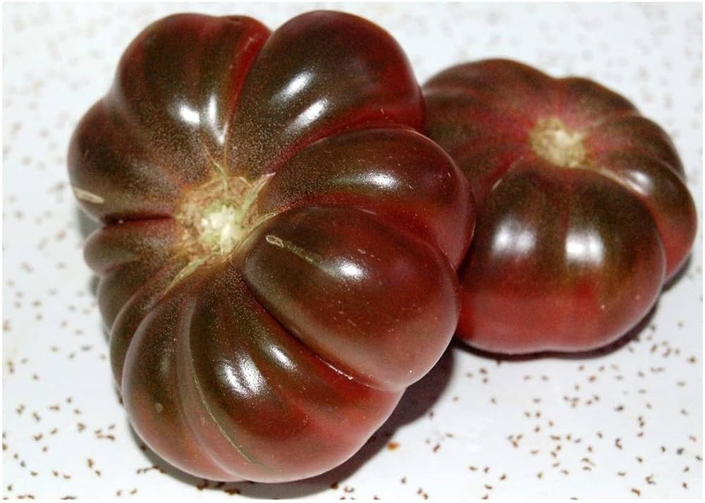 Purple Calabash tomato seeds heirloom ruffled variety with rich flavor