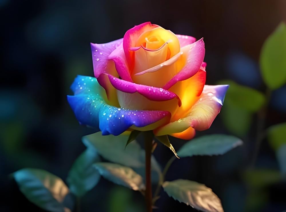 Rose Rosa chinensis Flower Seeds for Planting 9-Pack Chinese Rainbow Colors in Backyard Garden
